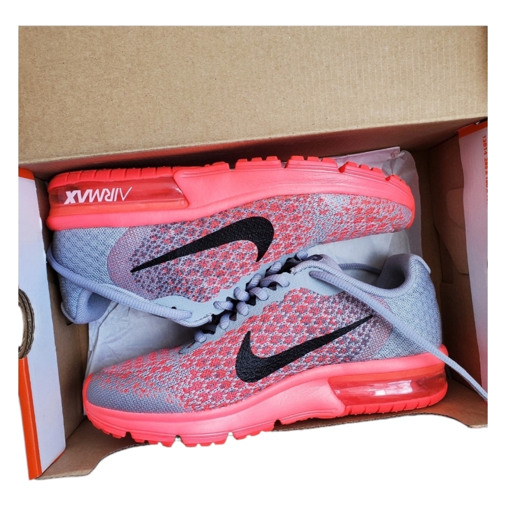 Nike Air Max Sequent 2 Sneaker GS 4.5Y Grey Athletic